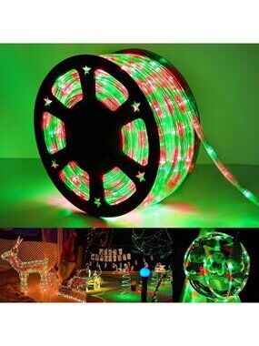100ft Waterproof LED Rope Lights - Connectable & Flexible Tube for Garden